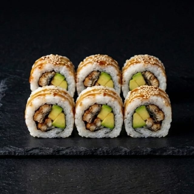 Eel (Unagi) Avocado Roll.