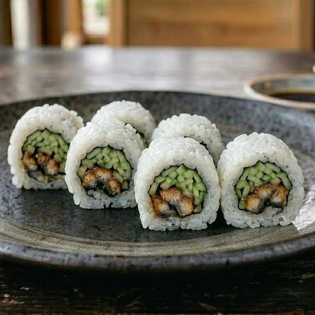 Eel (Unagi) Cucumber Roll.
