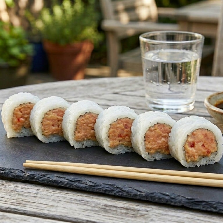 Spicy Yellowtail Crunch Roll.