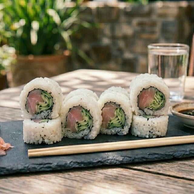 Yellowtail Cucumber Roll.