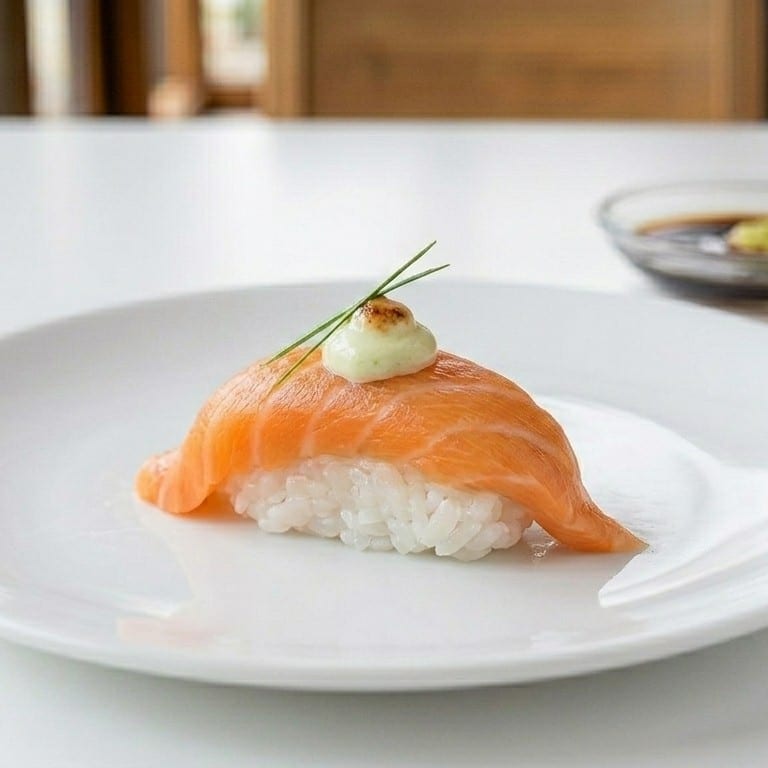 Salmon Wasabi Mayo Sushi.