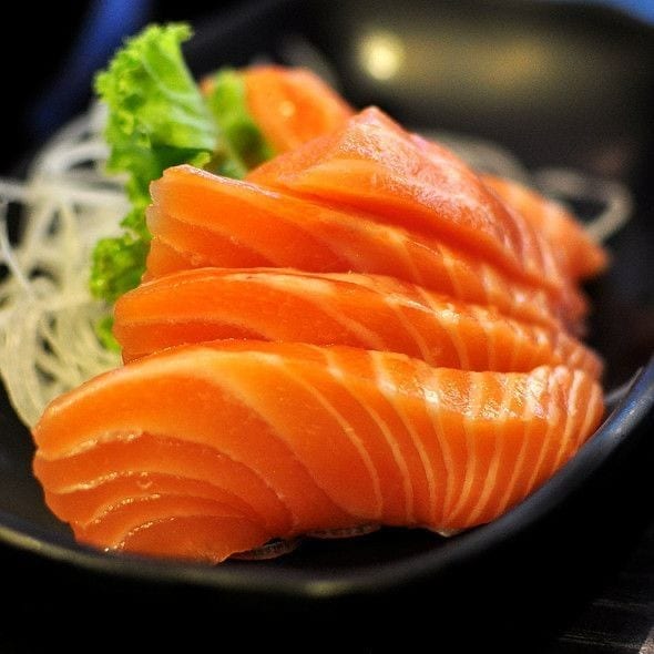 Salmon Sashimi.