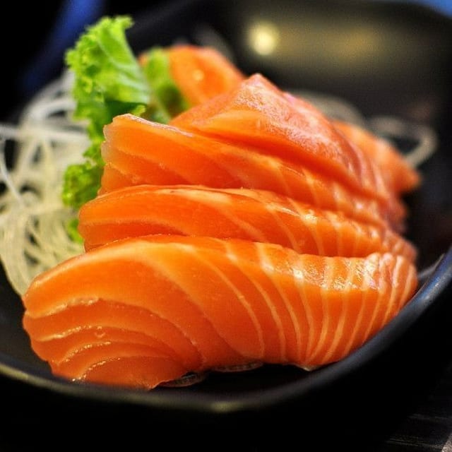 Salmon Sashimi.