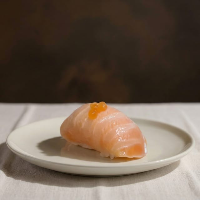 Torched Fatty Salmon Sushi.