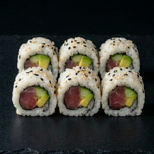 Tuna (Bluefin) Avocado Cucumber Roll.