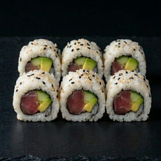 Tuna (Bluefin) Avocado Cucumber Roll.