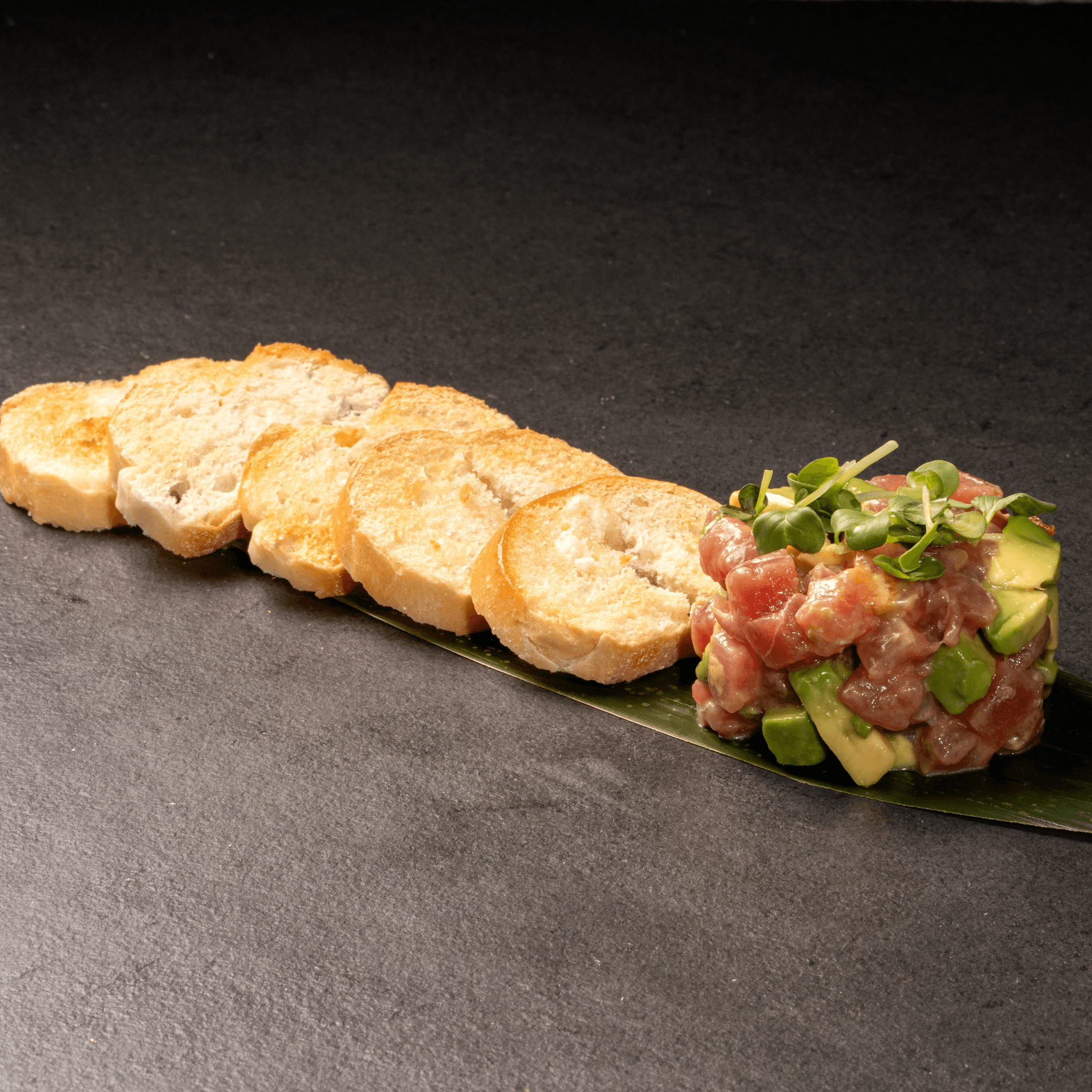 Tuna (Bluefin) Tartare Crostini.