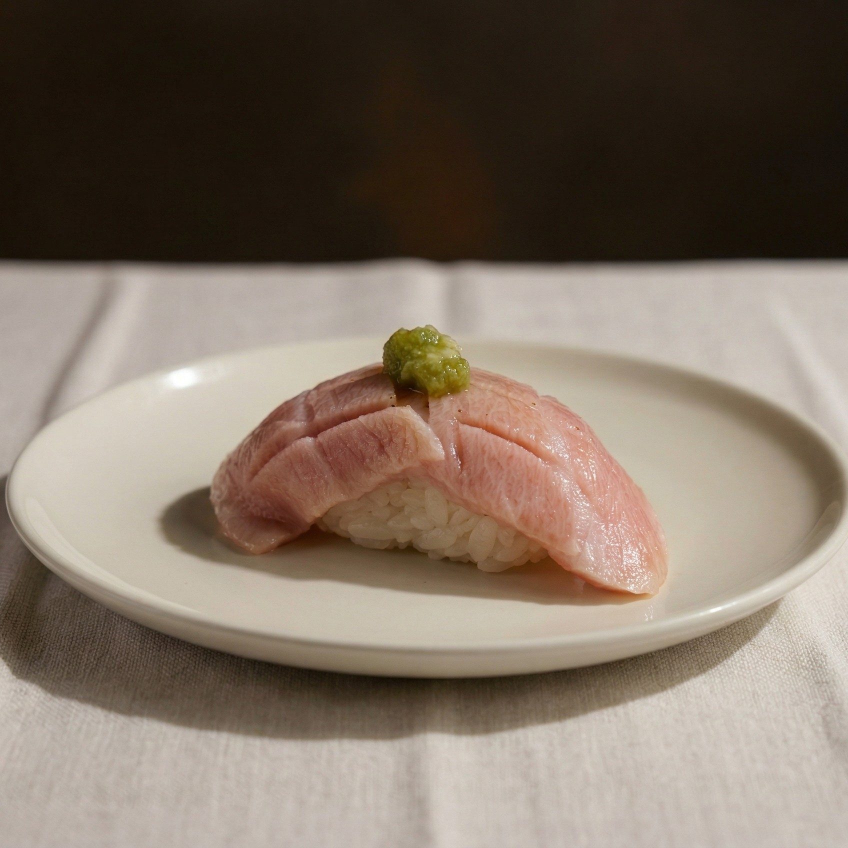 Torched Otoro Scallion Sushi.