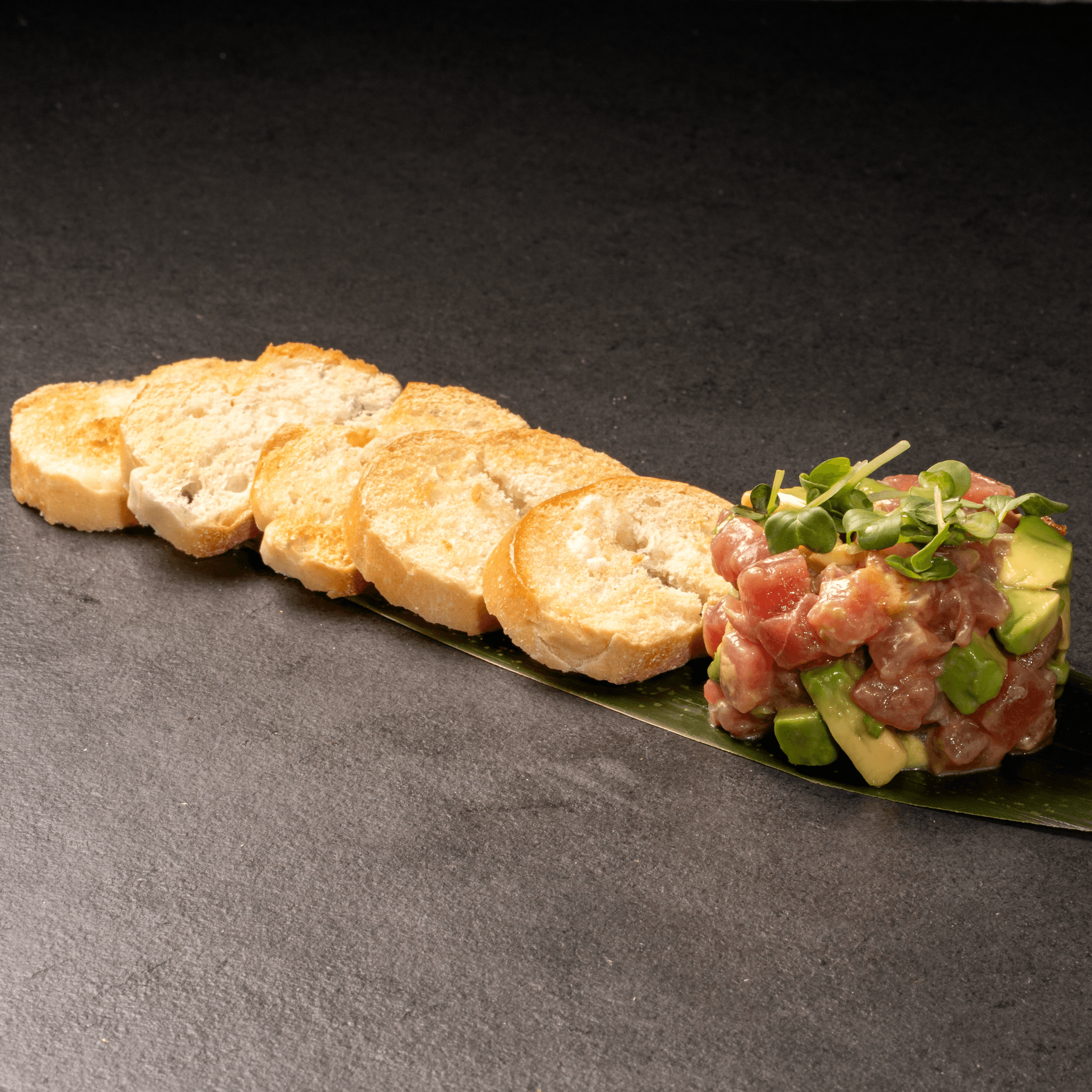 Salmon Tartare Crostini.