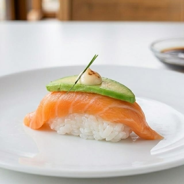 Salmon Avocado Mayo Sushi.