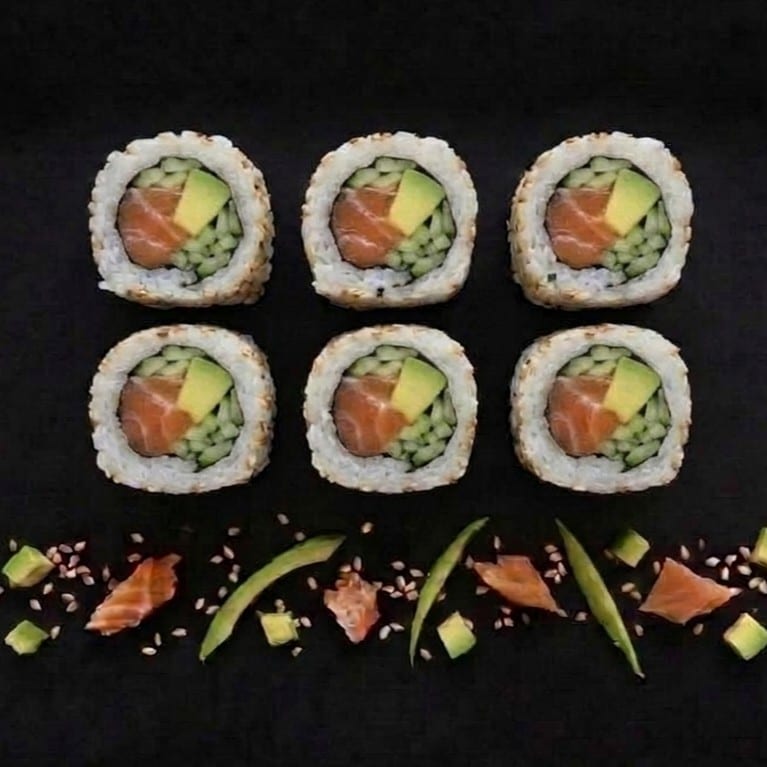 Salmon Cucumber Avocado Roll - Alaska.