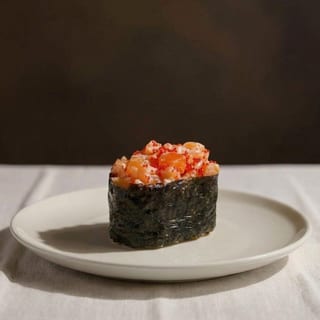 Spicy Salmon with Micro Greens Gunkan