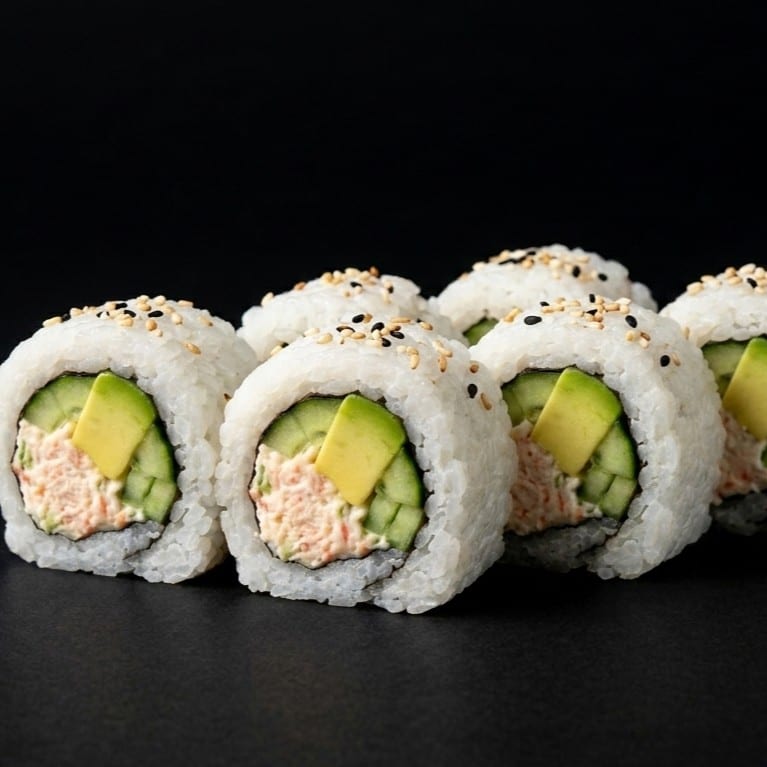Kani Avocado Cucumber Roll - California.