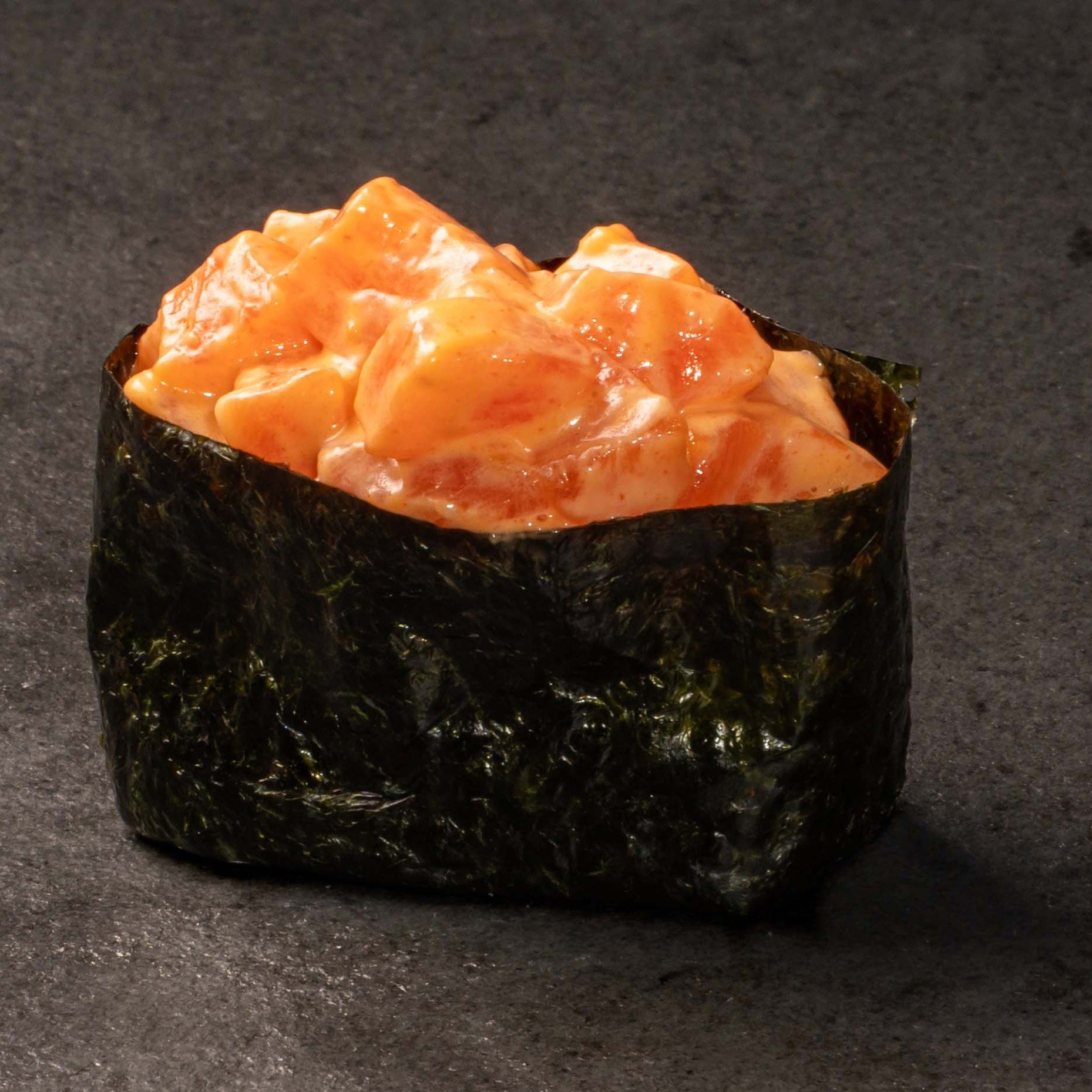 Spicy Tuna with Micro Greens Gunkan.