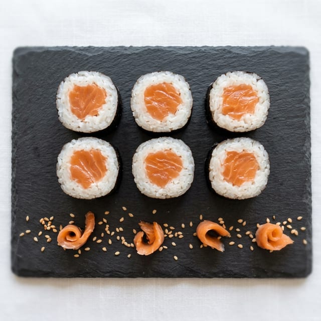 Smoked Salmon Maki.