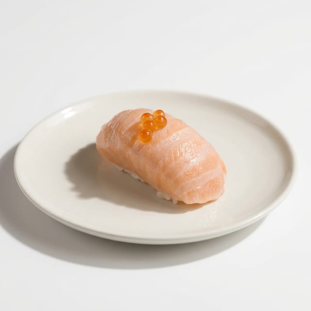 Torched Fatty Salmon Nigiri.