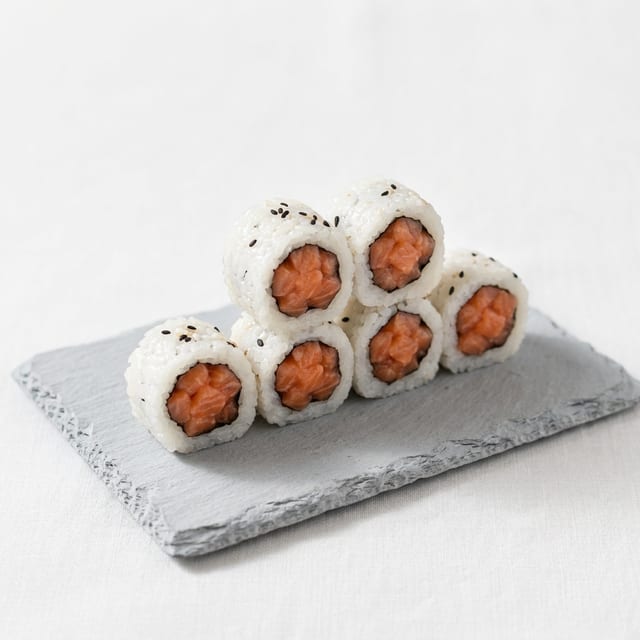 Spicy Salmon Crunch Maki.