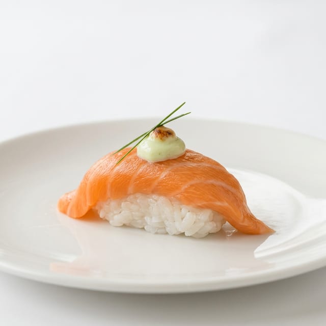 Salmon Wasabi Mayo Nigiri.