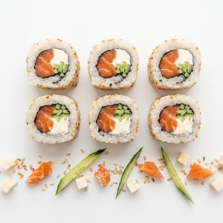 Smoked Salmon Cucumber Cream Cheese Maki