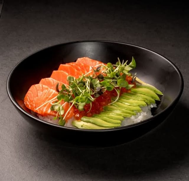 Fatty Salmon Ikura Avocado.